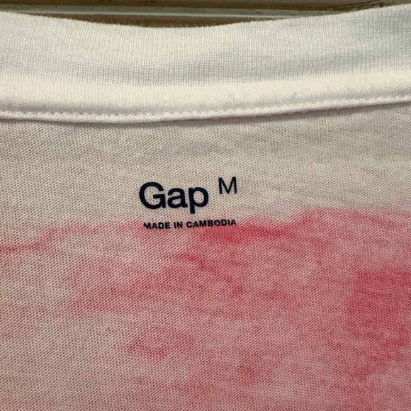 GAP Pink and White Relaxed Short Sleeve Tee - Picture 2 of 2